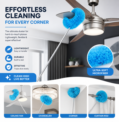 Clean Ceiling Fans in 30 Seconds — No Ladder, No Dust on Your Face